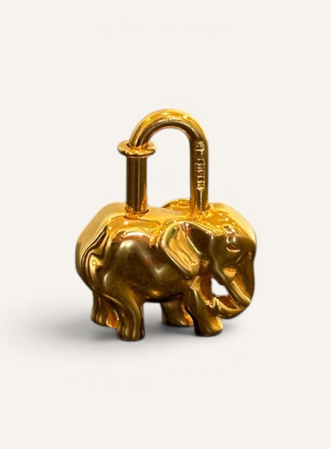 cadenas Hermès éléphant 1997 doré