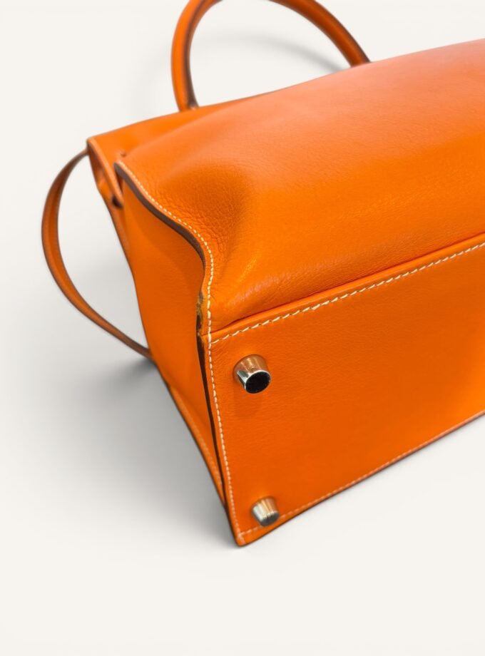 Sac Hermès Kelly Flat 35 Orange H