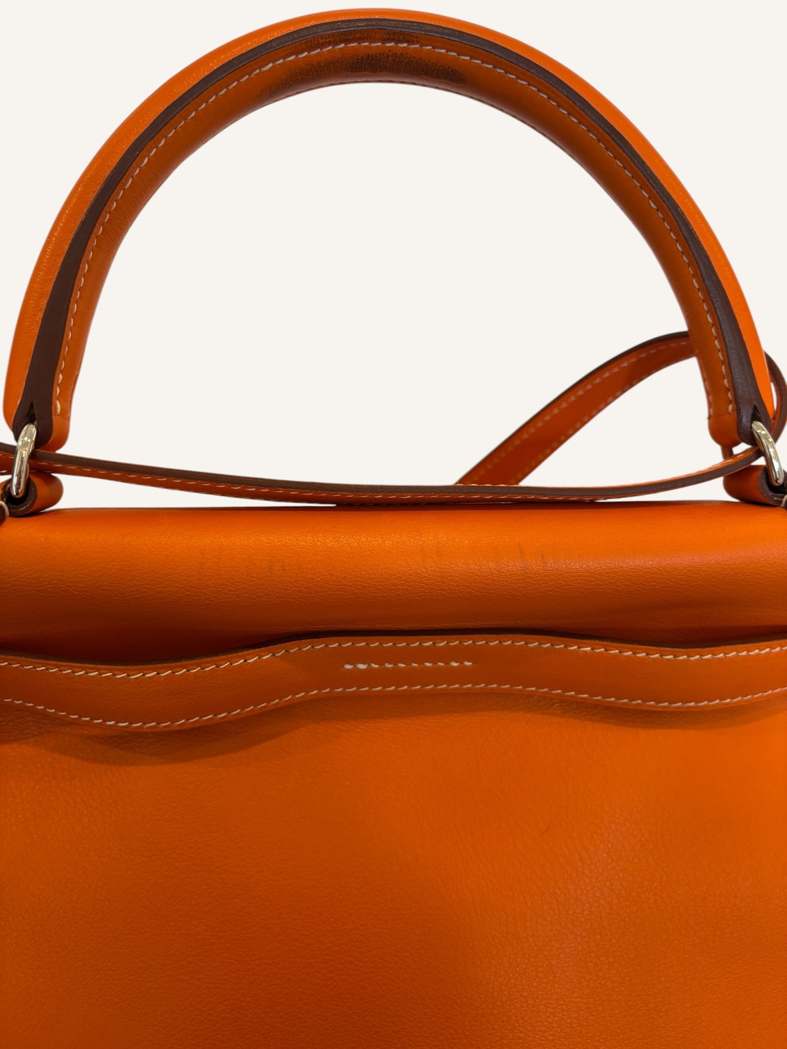 sac Hermès Kelly Flat 35 orange swift 2009