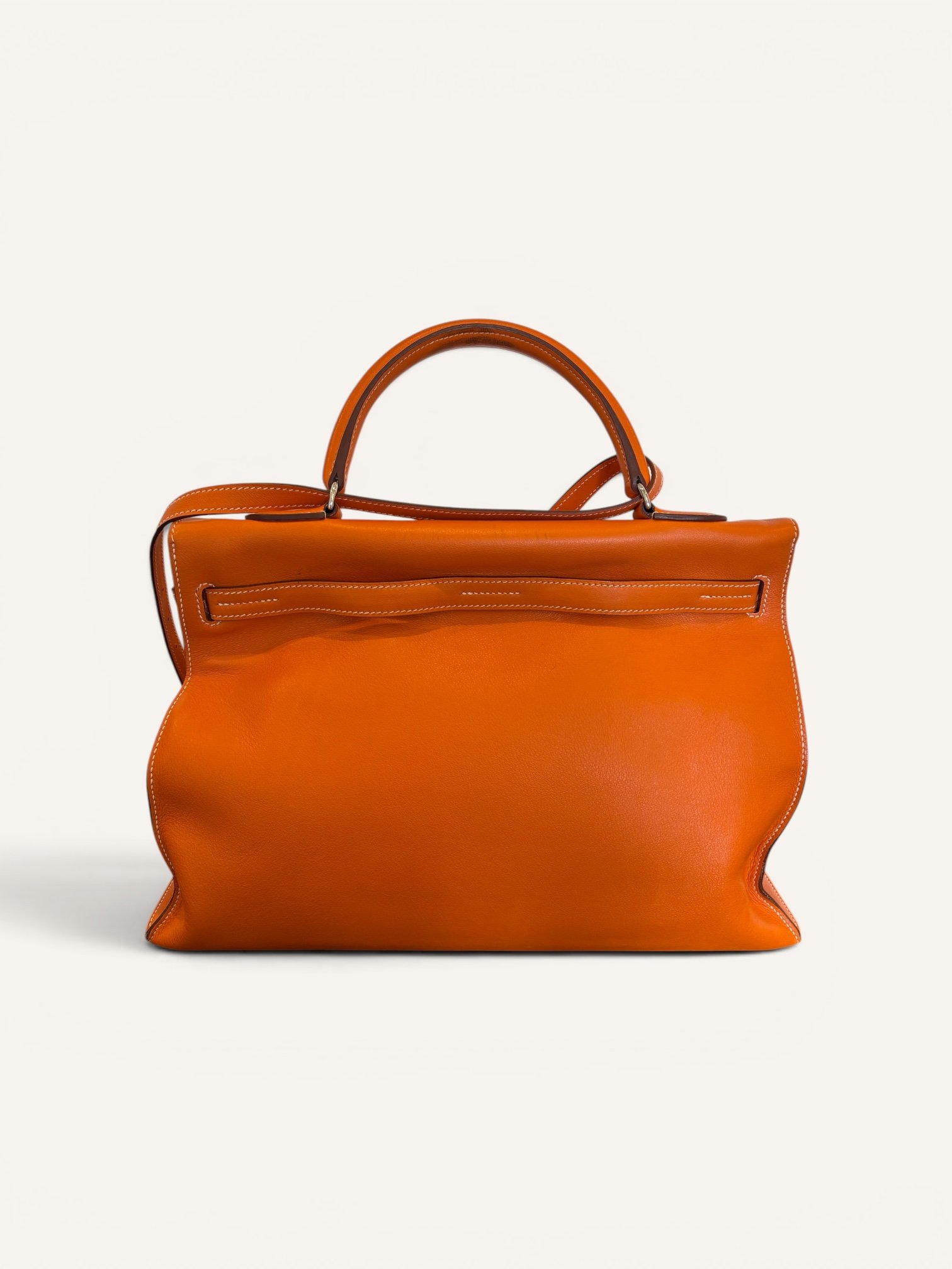 sac Hermès Kelly Flat 35 orange swift 2009