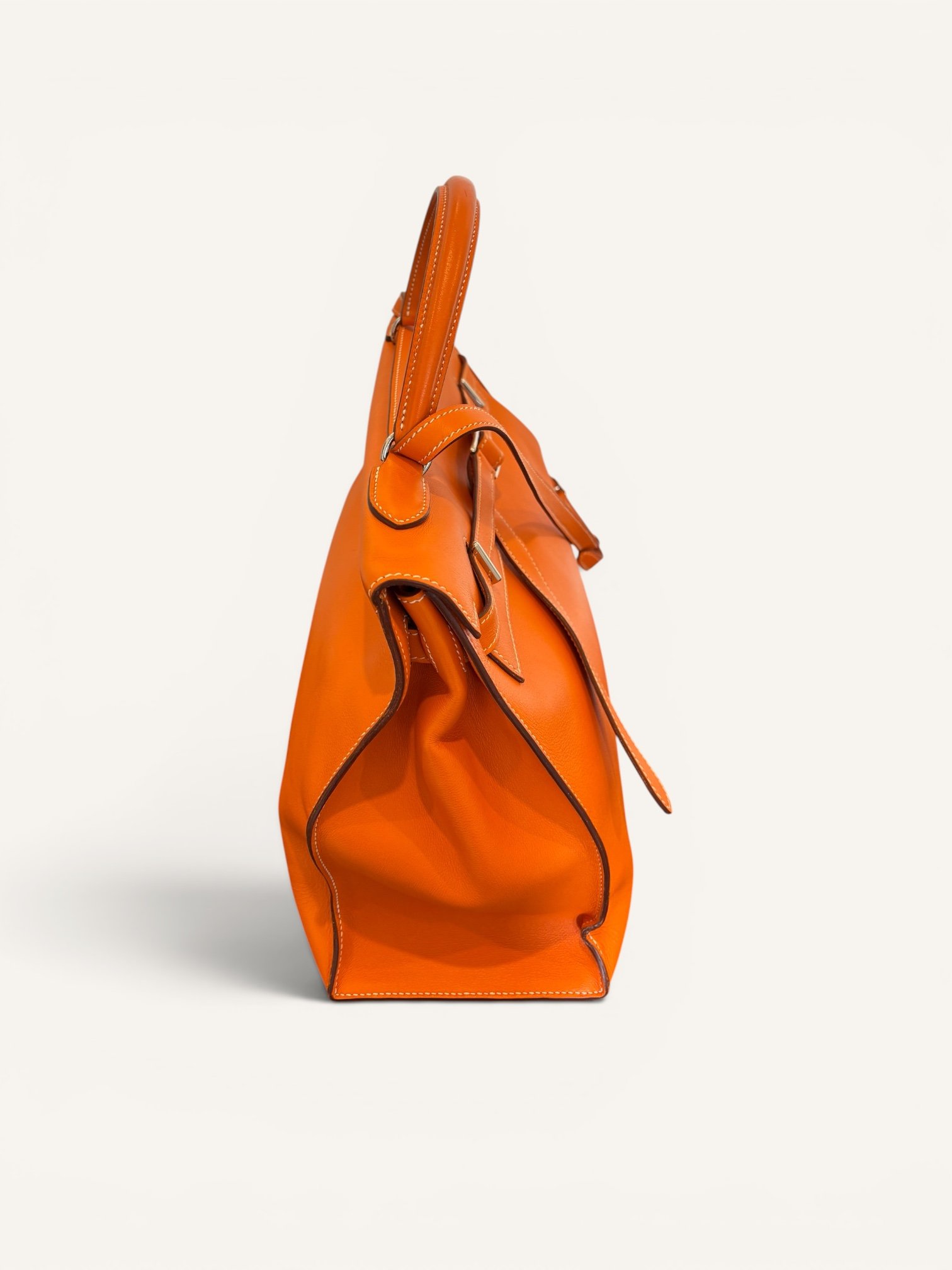 sac Hermès Kelly Flat 35 orange swift 2009