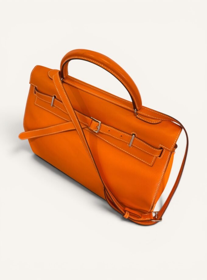 Sac Hermès Kelly Flat 35 Orange H