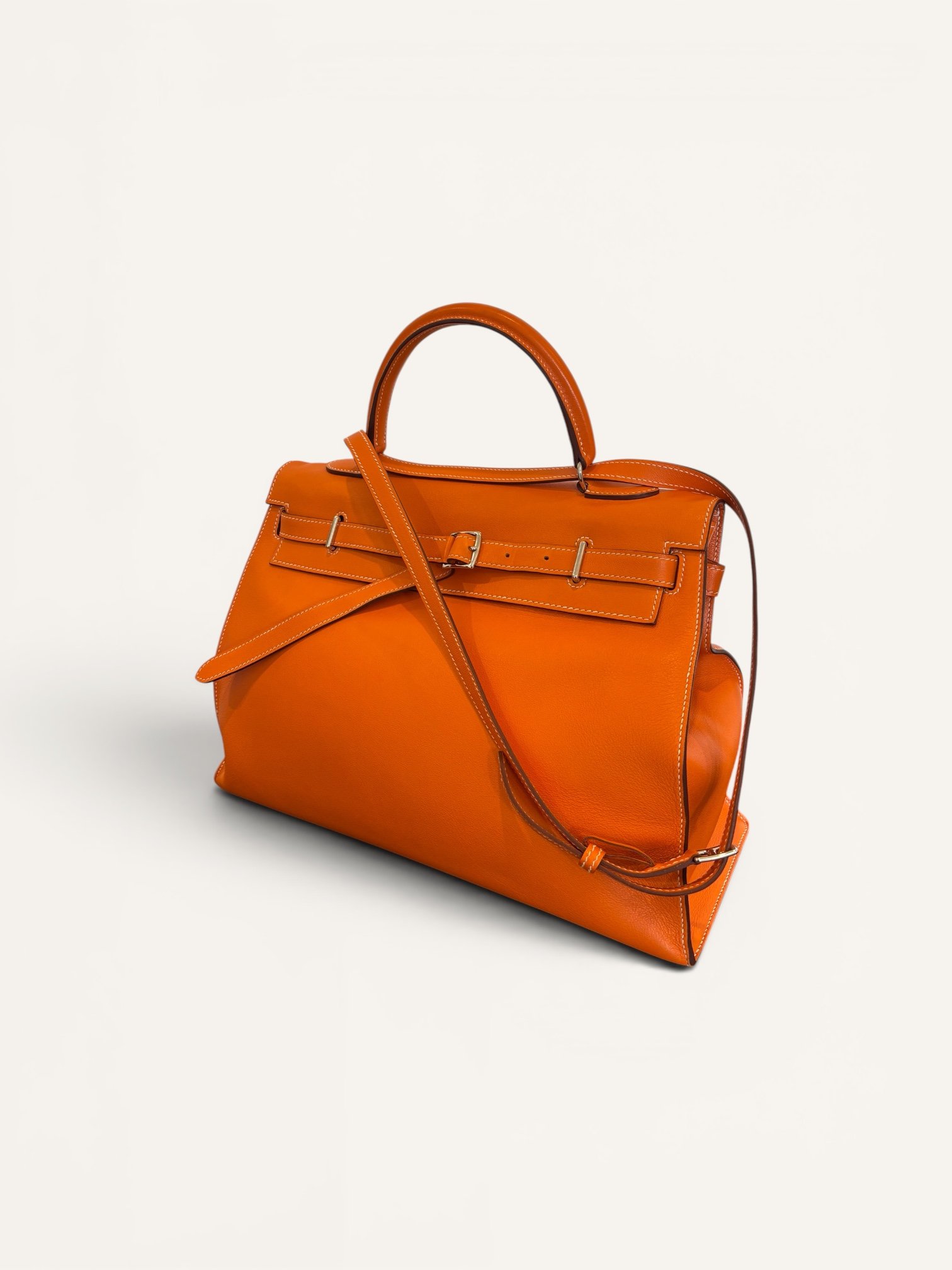 sac Hermès Kelly Flat 35 orange swift 2009