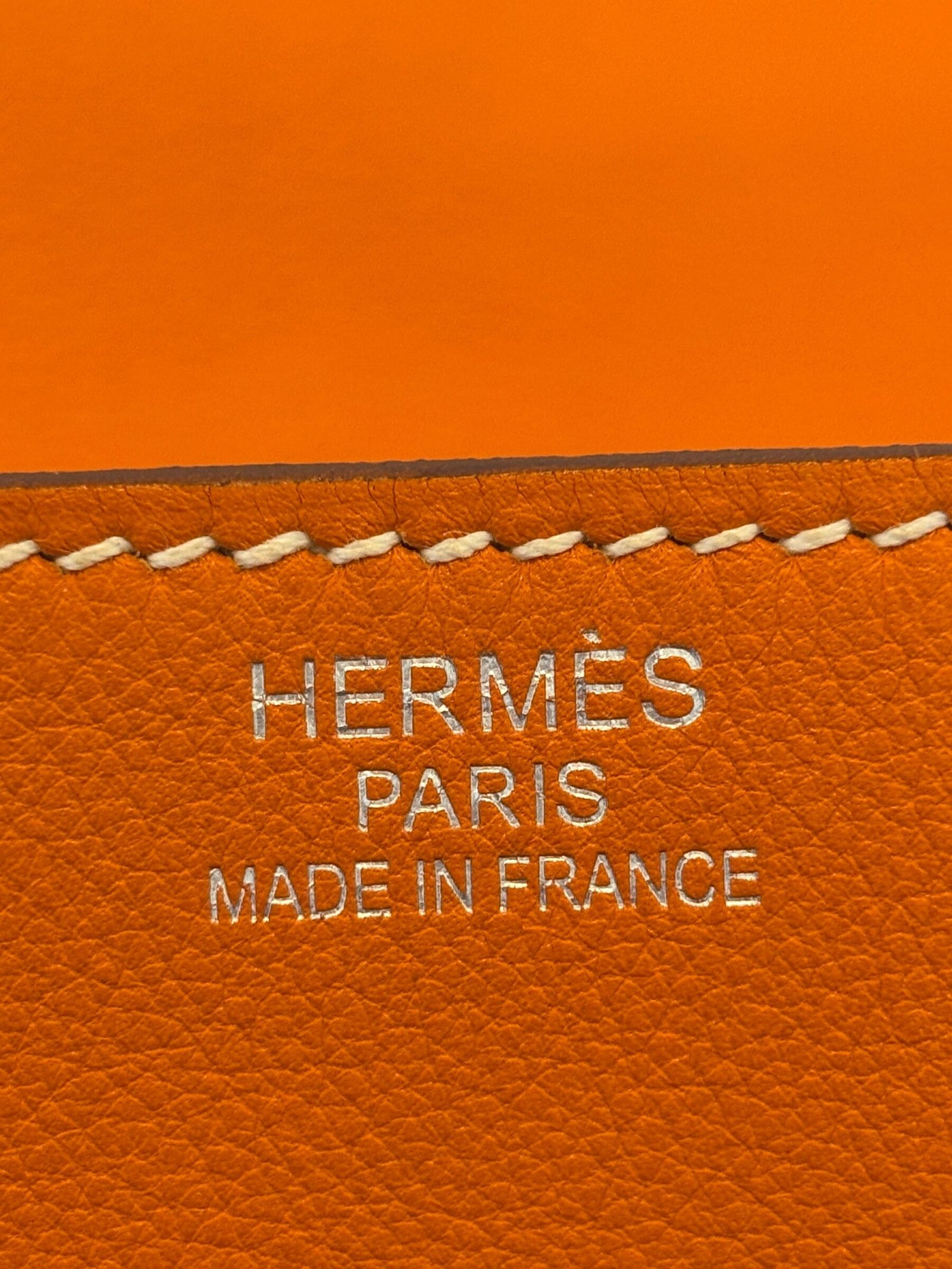 sac Hermès Kelly Flat 35 orange swift 2009
