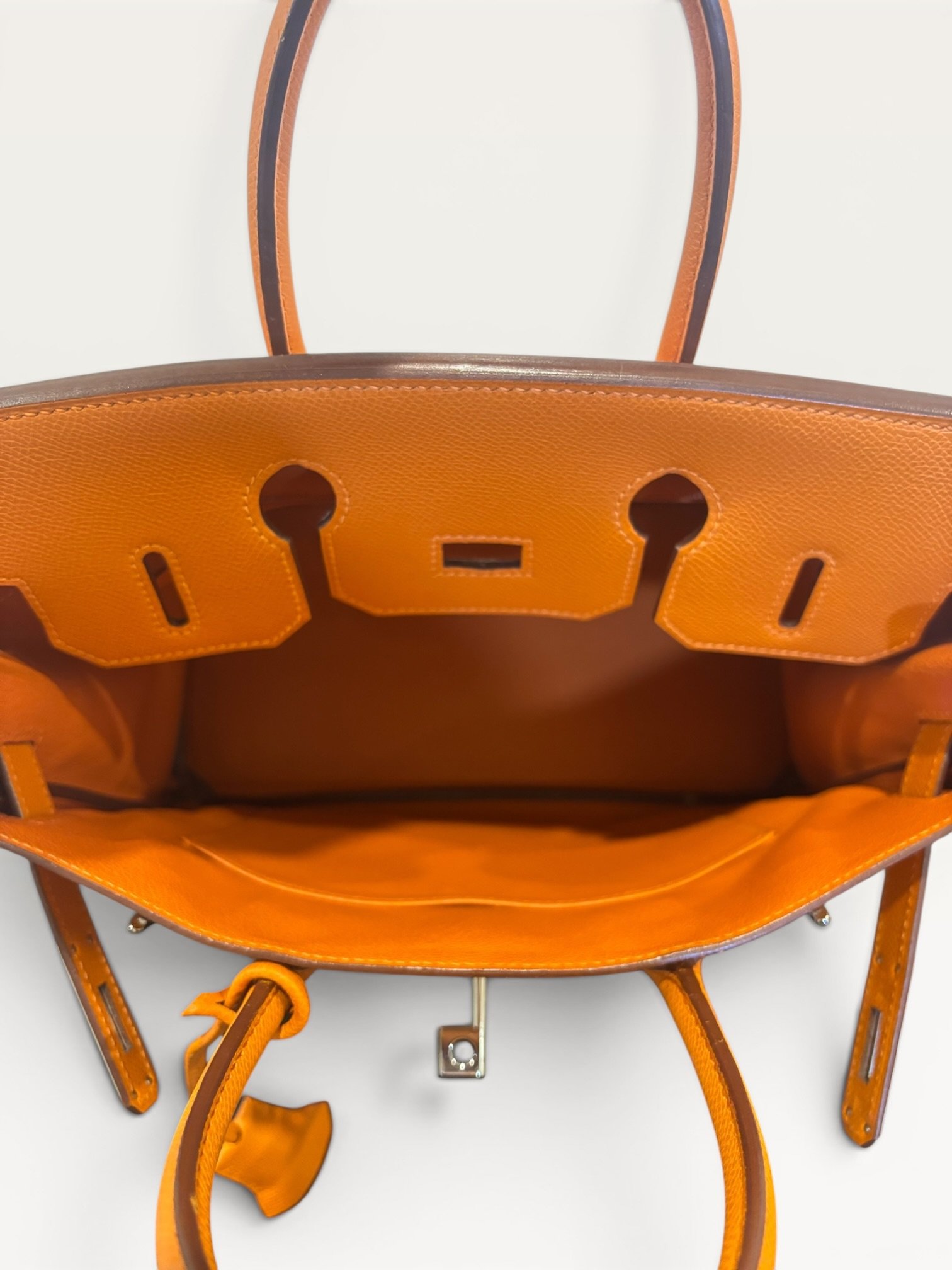 sac Hermès HAC 28 Epsom orange H palladium 2007