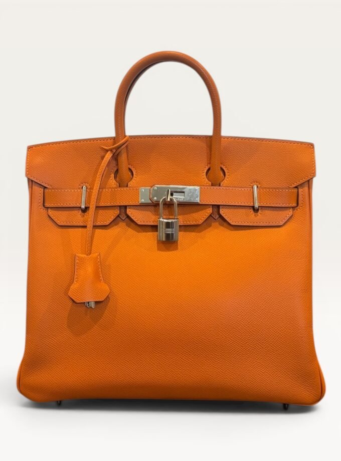 sac Hermès HAC 28 Epsom orange H palladium 2007