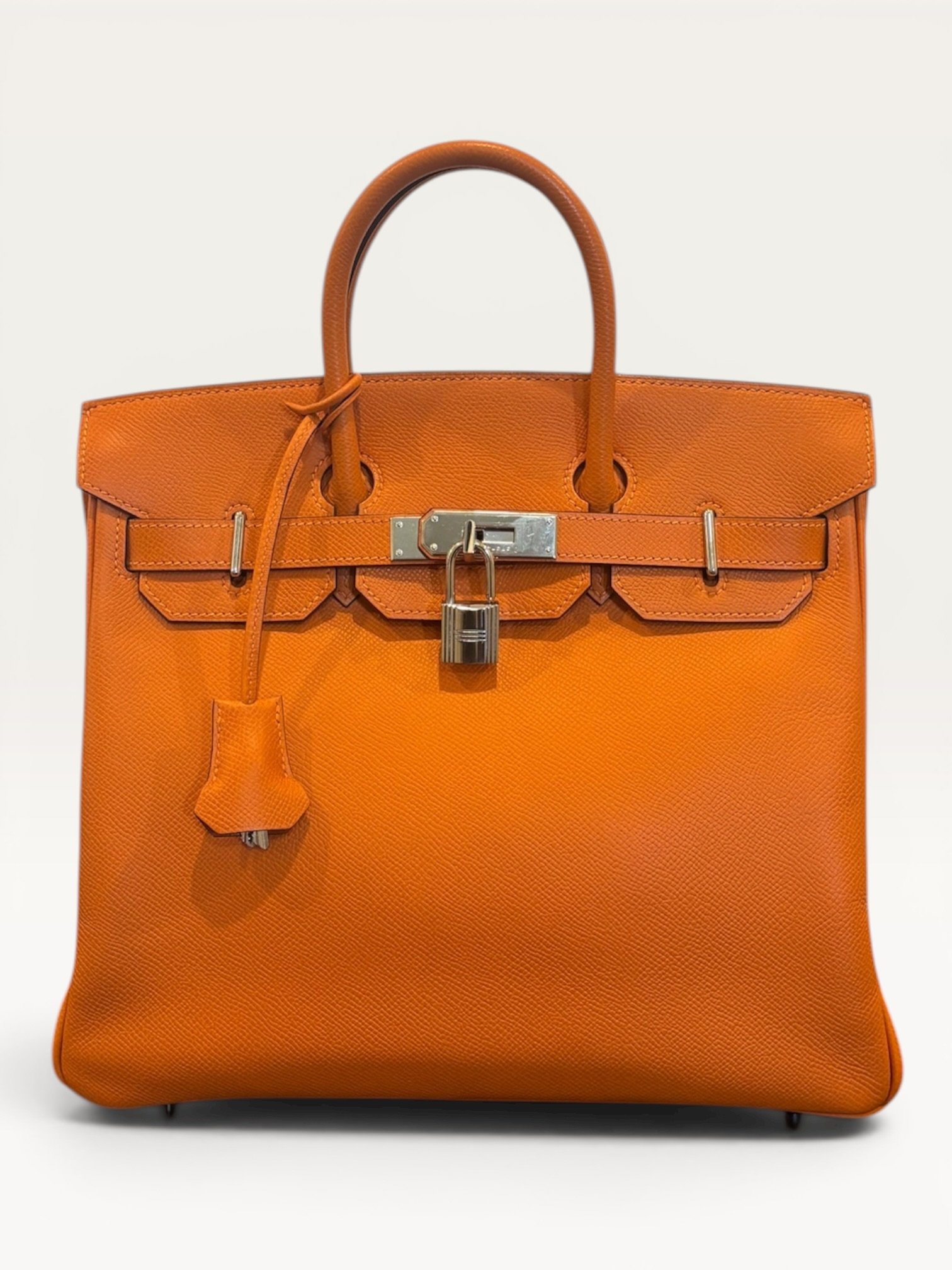 sac Hermès HAC 28 Epsom orange H palladium 2007