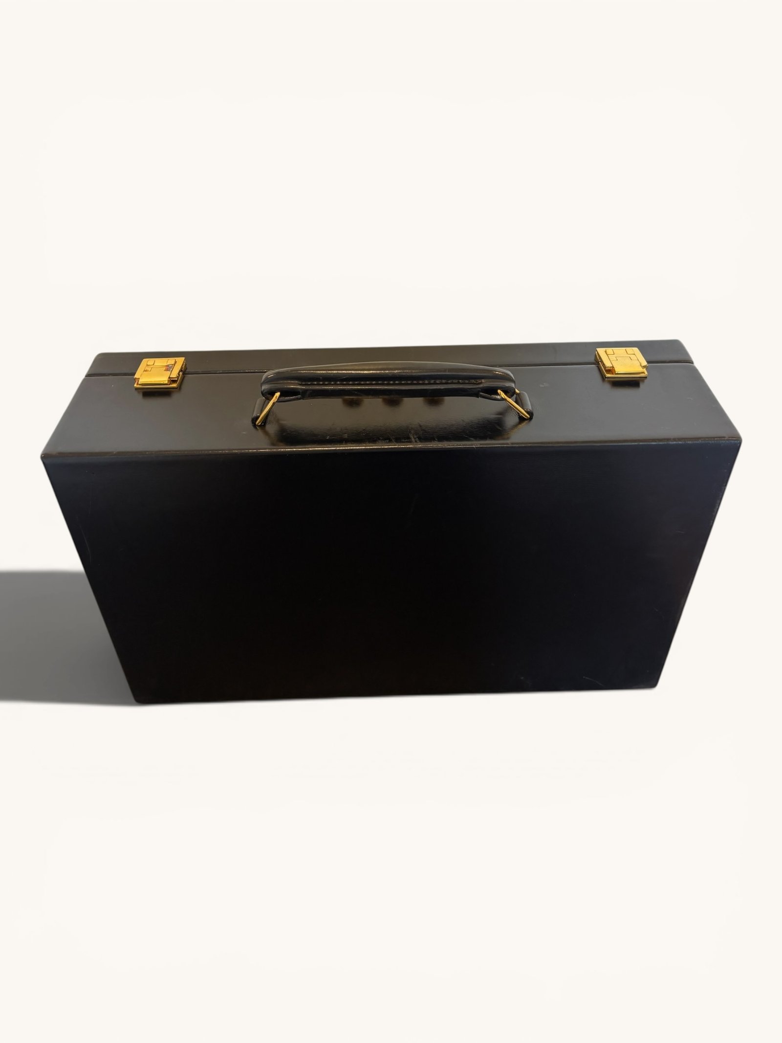 boîte à bijoux Hermès cuir Box noir vintage