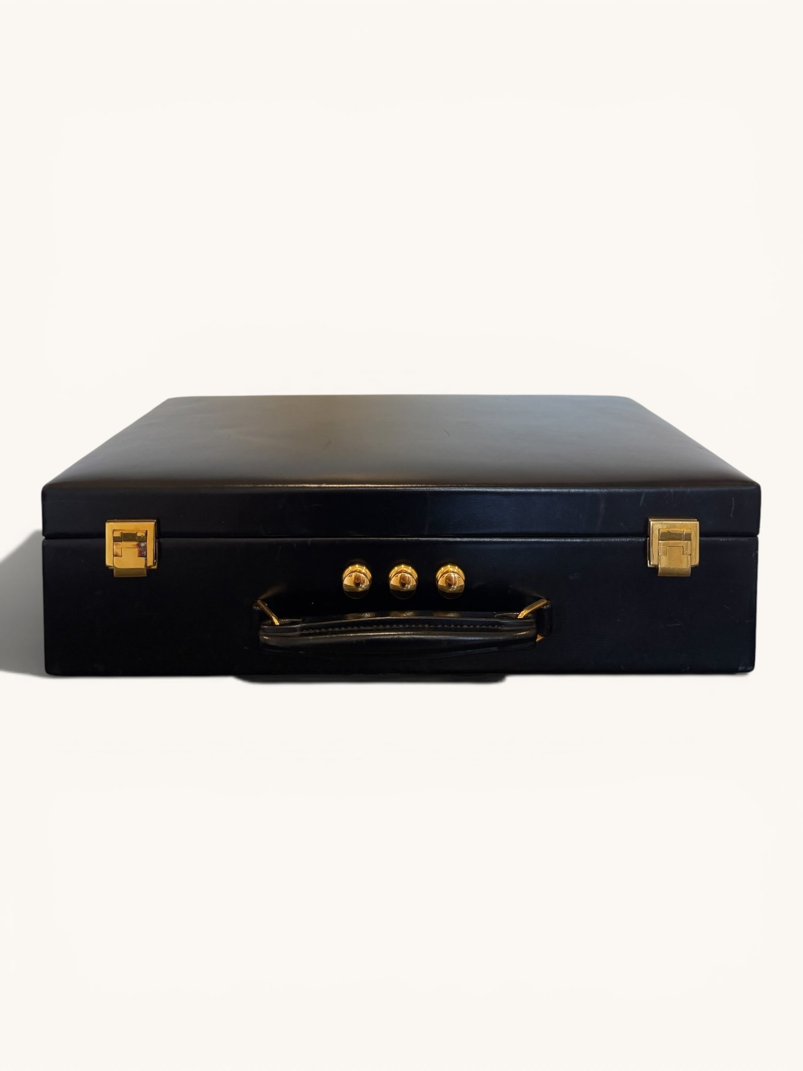 boîte à bijoux Hermès cuir Box noir vintage