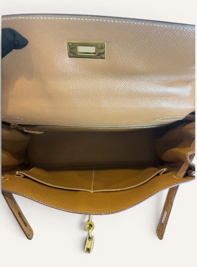 Sac Hermès Kelly 28 Courchevel Gold