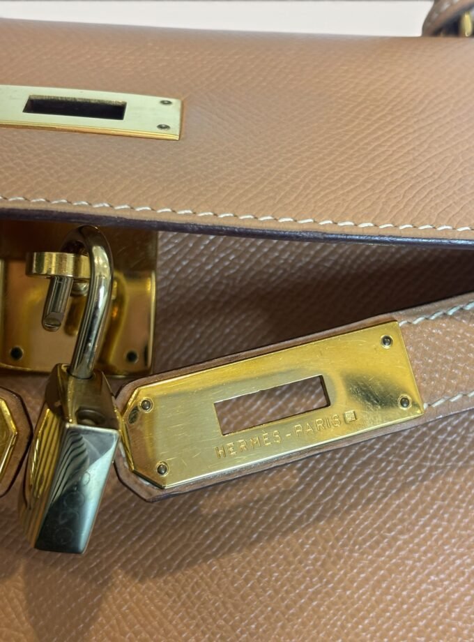 Sac Hermès Kelly 28 Courchevel Gold