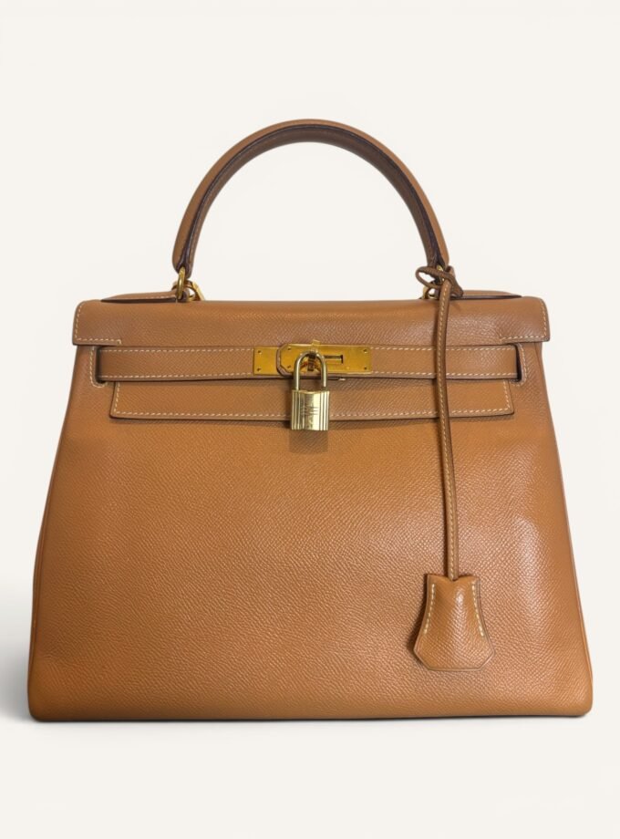 Sac Hermès Kelly 28 Courchevel Gold