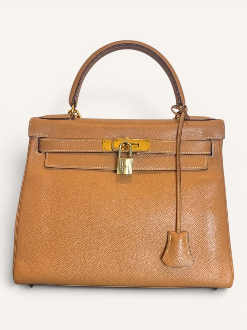 Sac Hermès Kelly 28 Courchevel Gold 1994