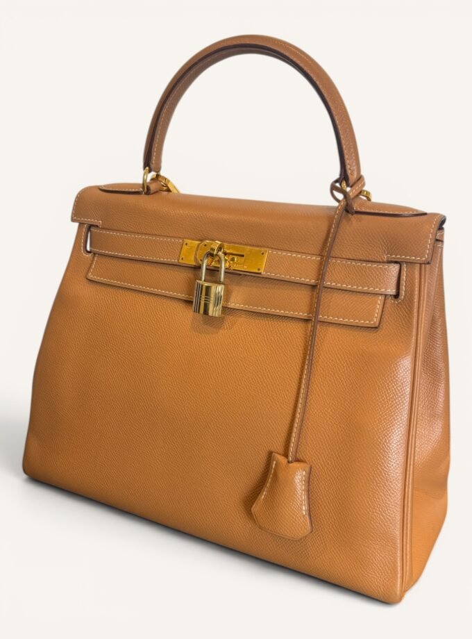 Sac Hermès Kelly 28 Courchevel Gold