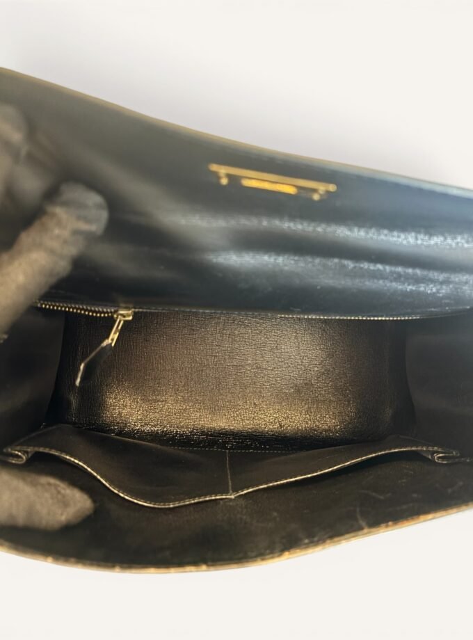 Sac Hermès Kelly 28 Box Noir 1978