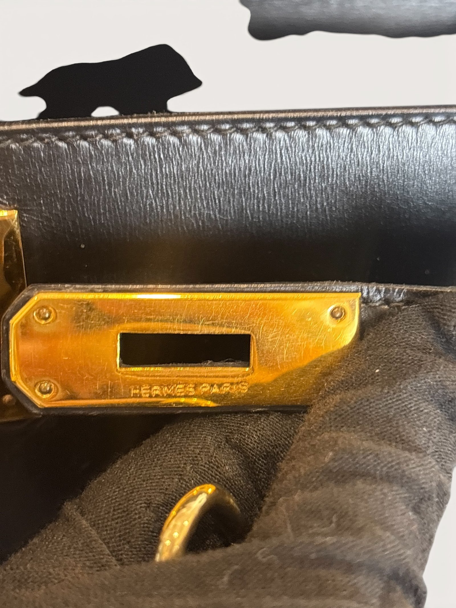 Kelly 28 Box Noir Vintage