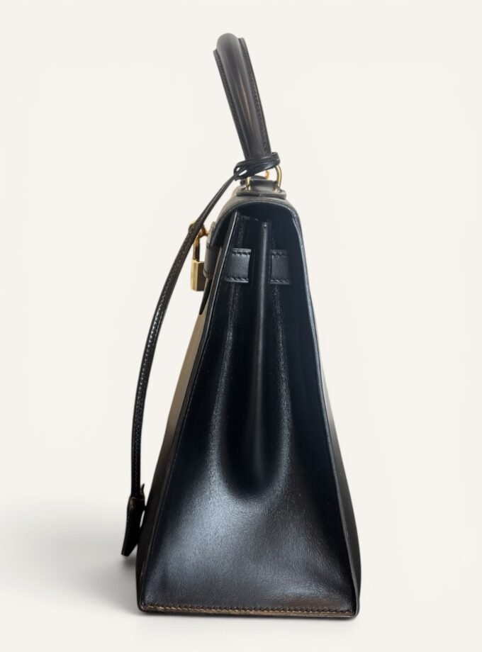 Sac Hermès Kelly 28 Box Noir 1978