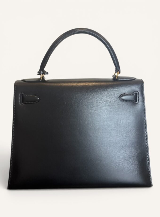 Sac Hermès Kelly 28 Box Noir 1978
