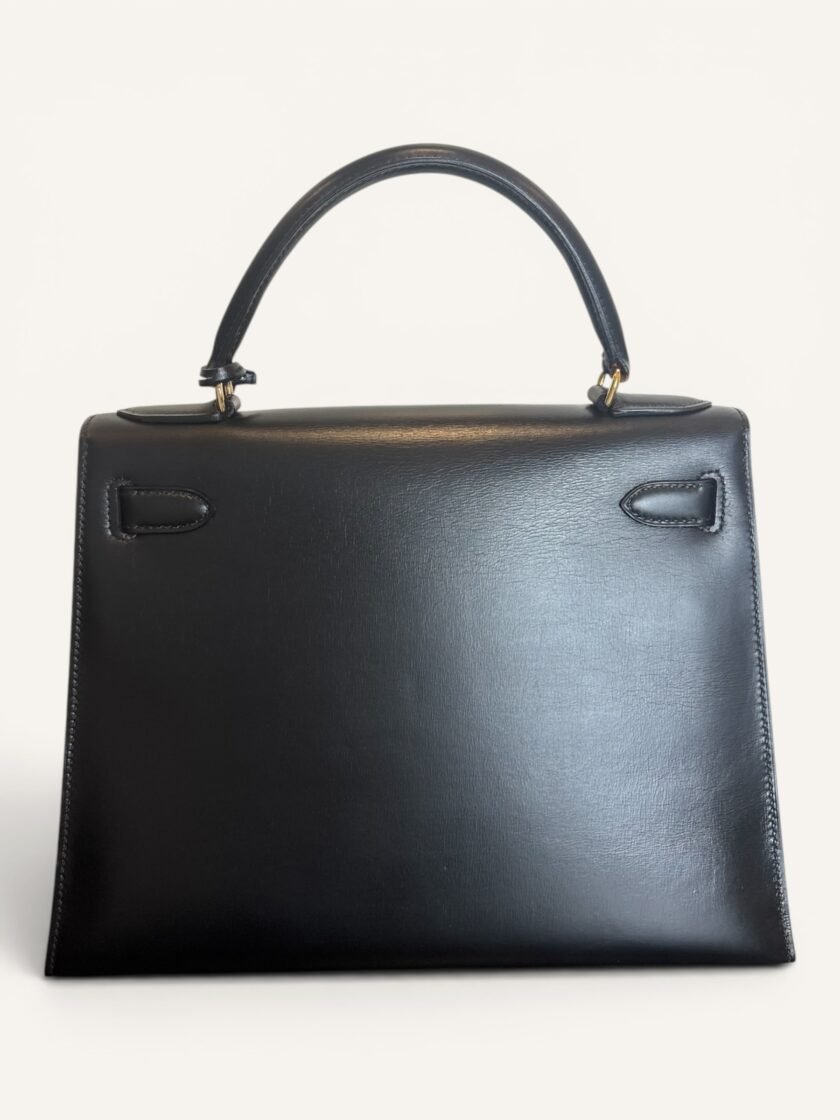 Hermès Kelly 28 vintage Box leather black 1978 at TheVintageTraveler