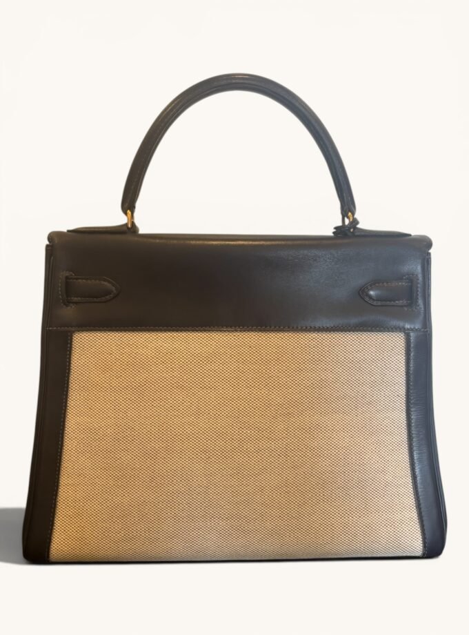Sac Hermès Kelly 28 Toile & Cuir 1965