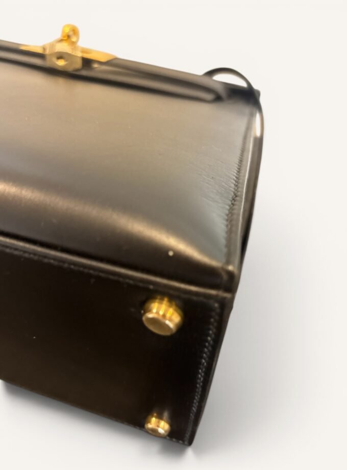 Sac Hermès Kelly 28 Box Noir 1978