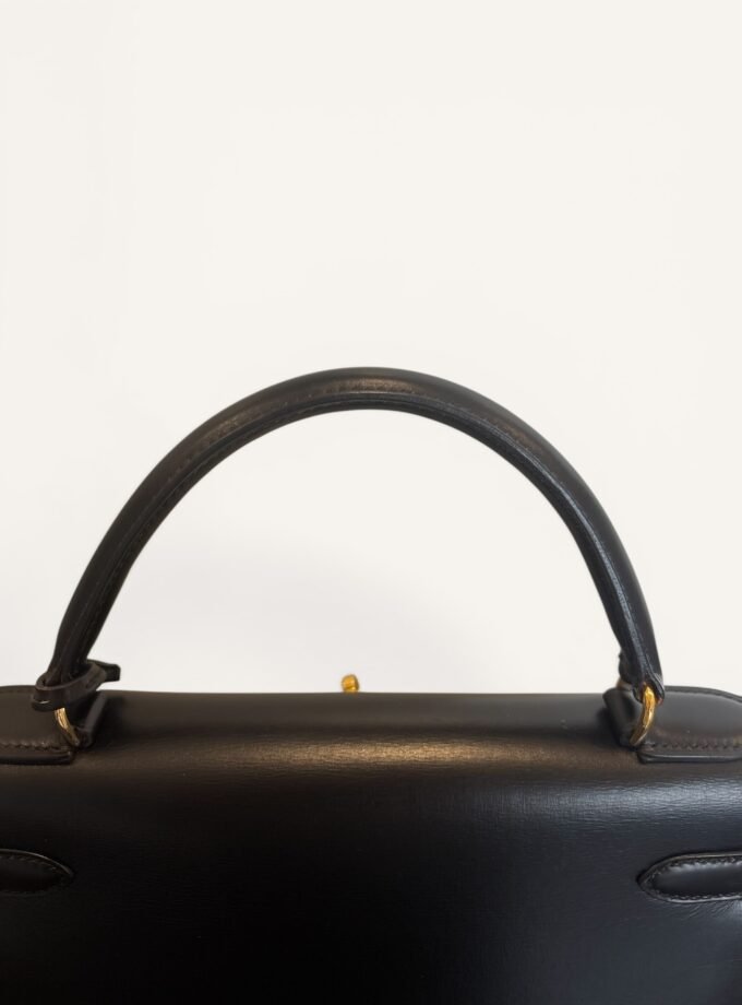 Sac Hermès Kelly 28 Box Noir 1978
