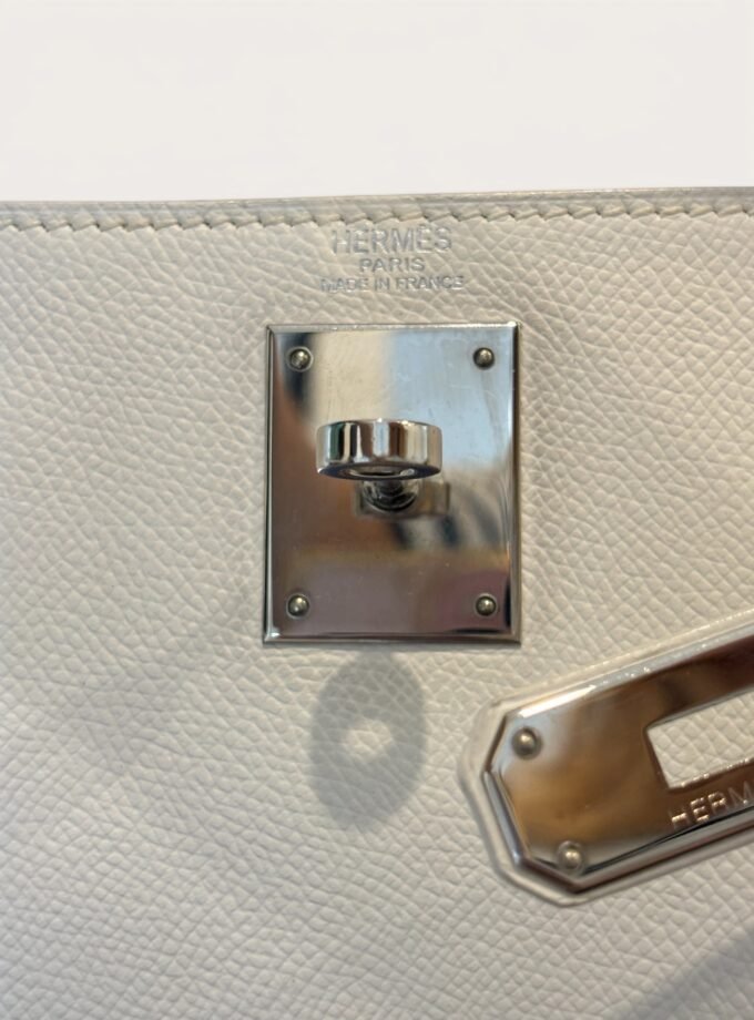 Sac Hermès Kelly 28 Bicolore Blanc & Bleu