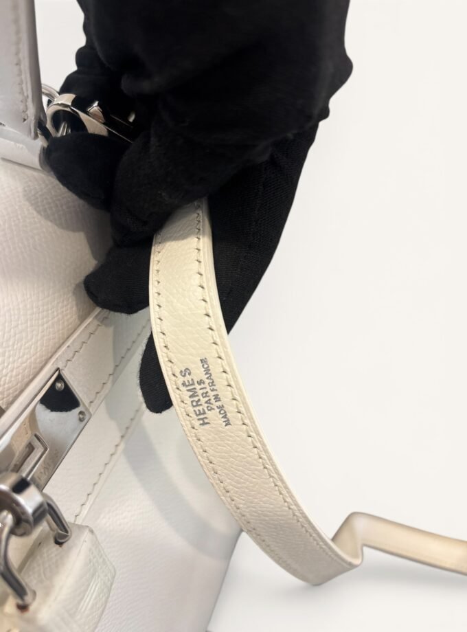 Sac Hermès Kelly 28 Bicolore Blanc & Bleu