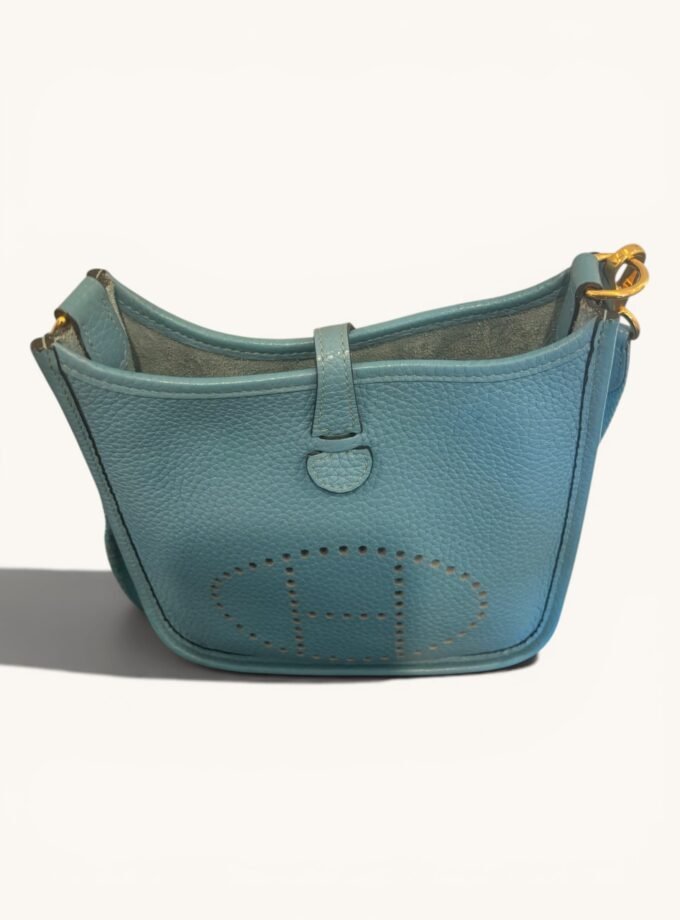 Sac Hermès Mini Evelyne Bleu Jean