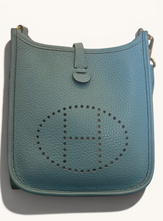 Sac Hermès Mini Evelyne Bleu Jean