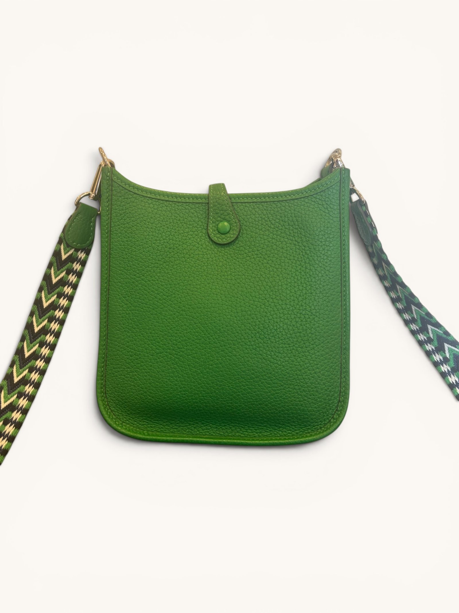 sac Hermès Mini Evelyne vert palladium 2020