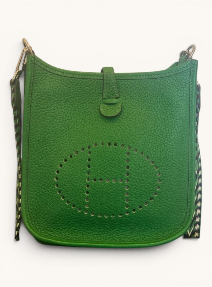 Sac Hermès Mini Evelyne Vert