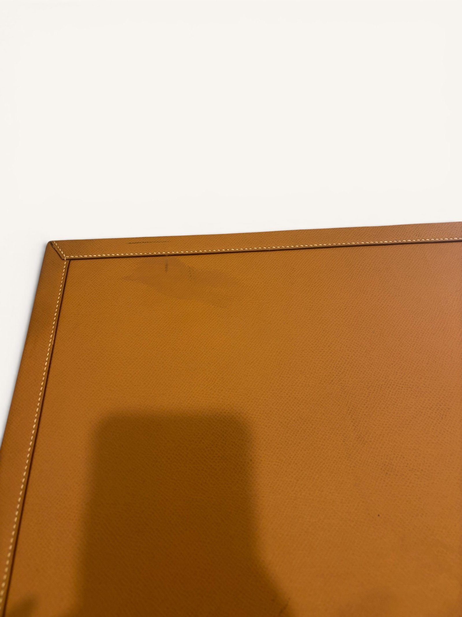 valise business Hermès cuir Courchevel Gold vintage