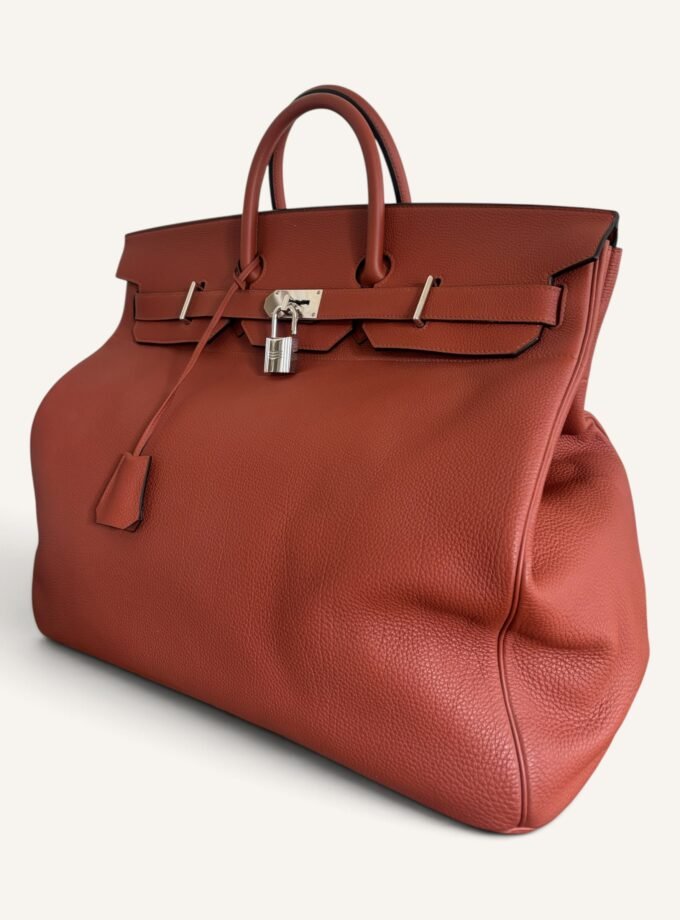 Sac Hermès HAC 50 Terracota Palladium