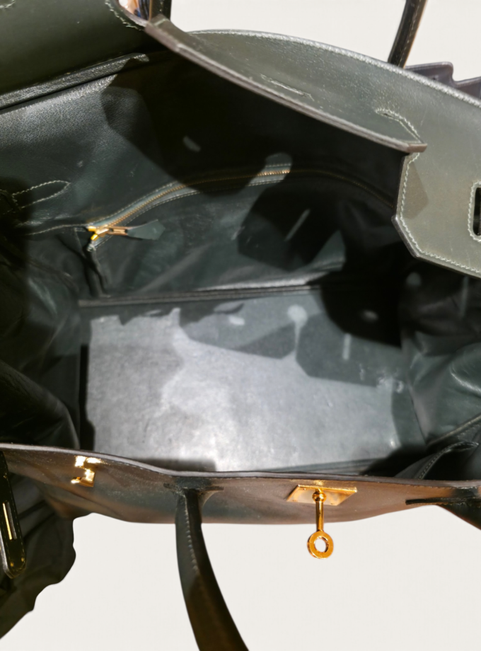 Sac Hermès Birkin 40 Box Vert