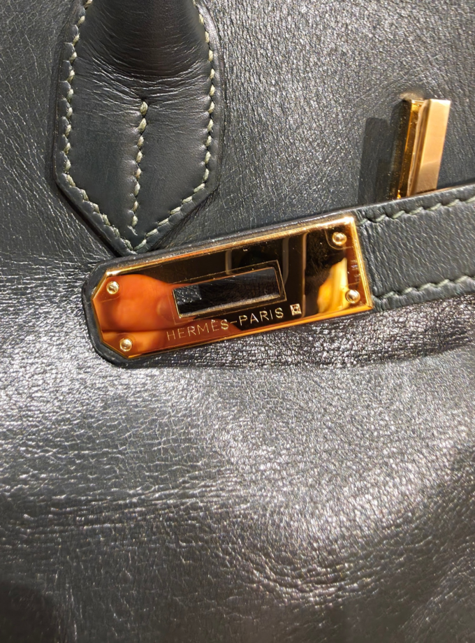 Sac Hermès Birkin 40 Box Vert