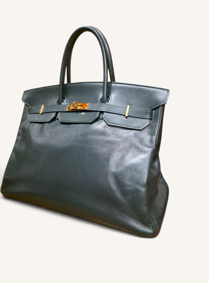 Sac Hermès Birkin 40 Box Vert