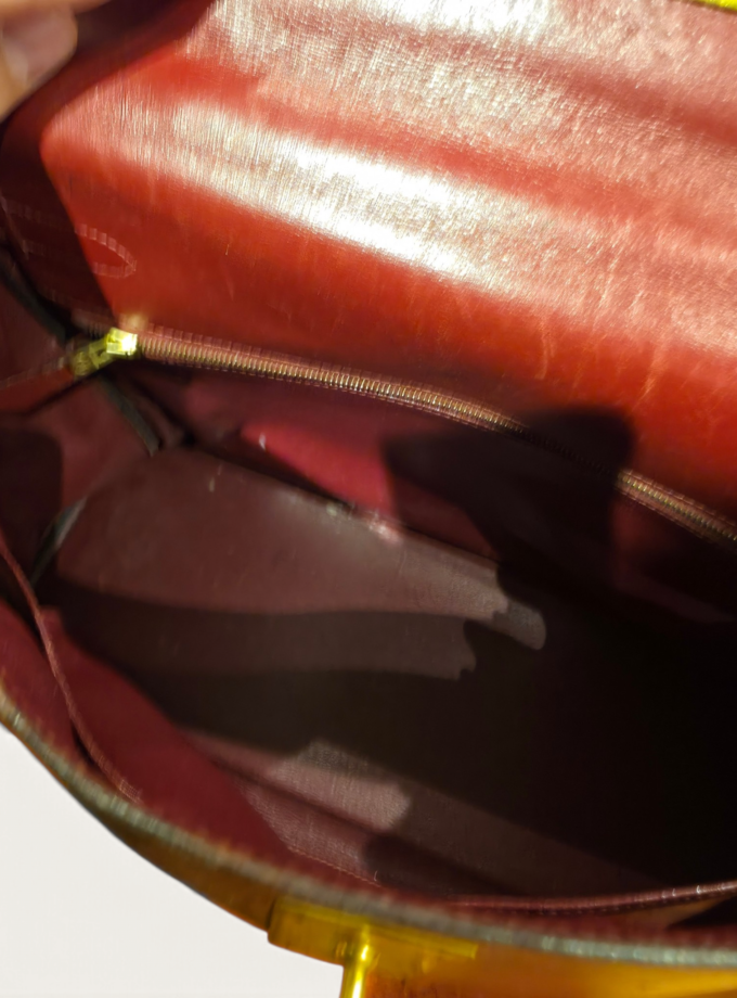 Sac Hermès Kelly 35 Box Rouge H Gold 1993