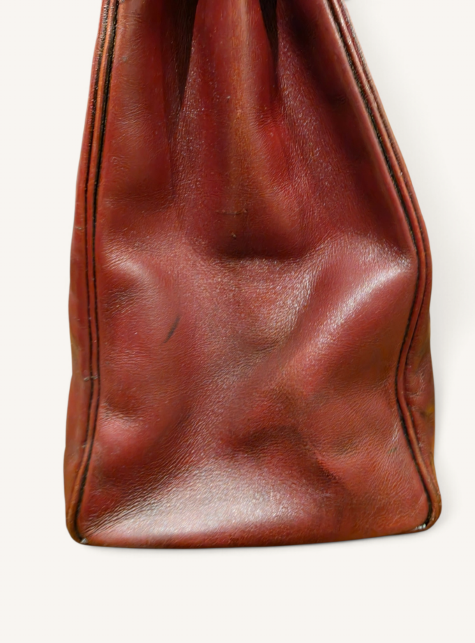 Sac Hermès Kelly 35 Box Rouge H Gold 1993