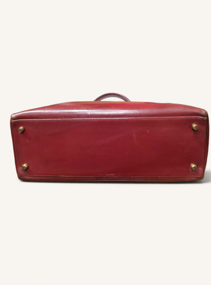 Sac Hermès Kelly 35 Box Rouge H Gold 1993