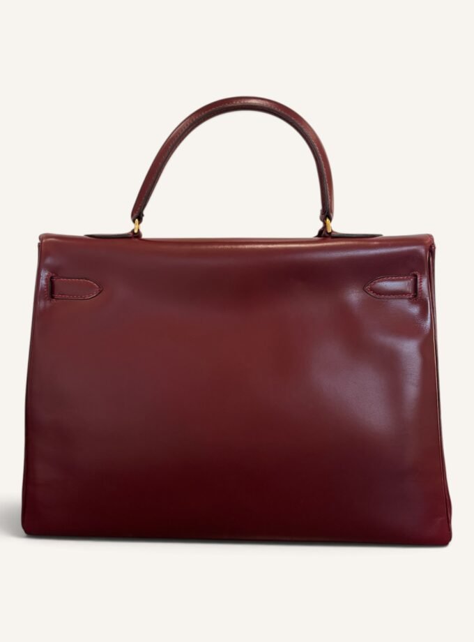 Sac Hermès Kelly 35 Box Rouge H 1981