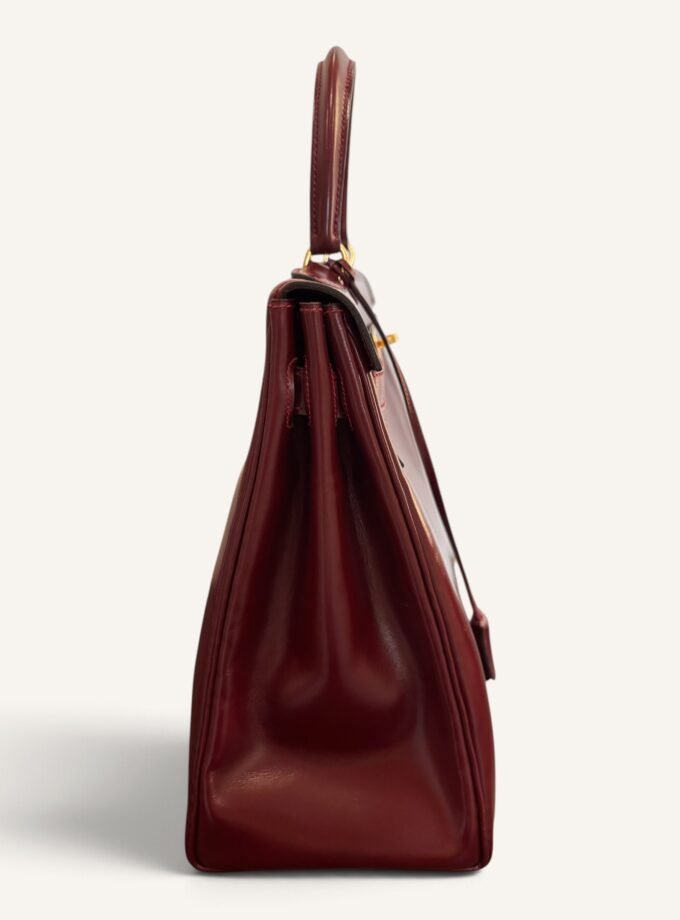 Sac Hermès Kelly 35 Box Rouge H 1981