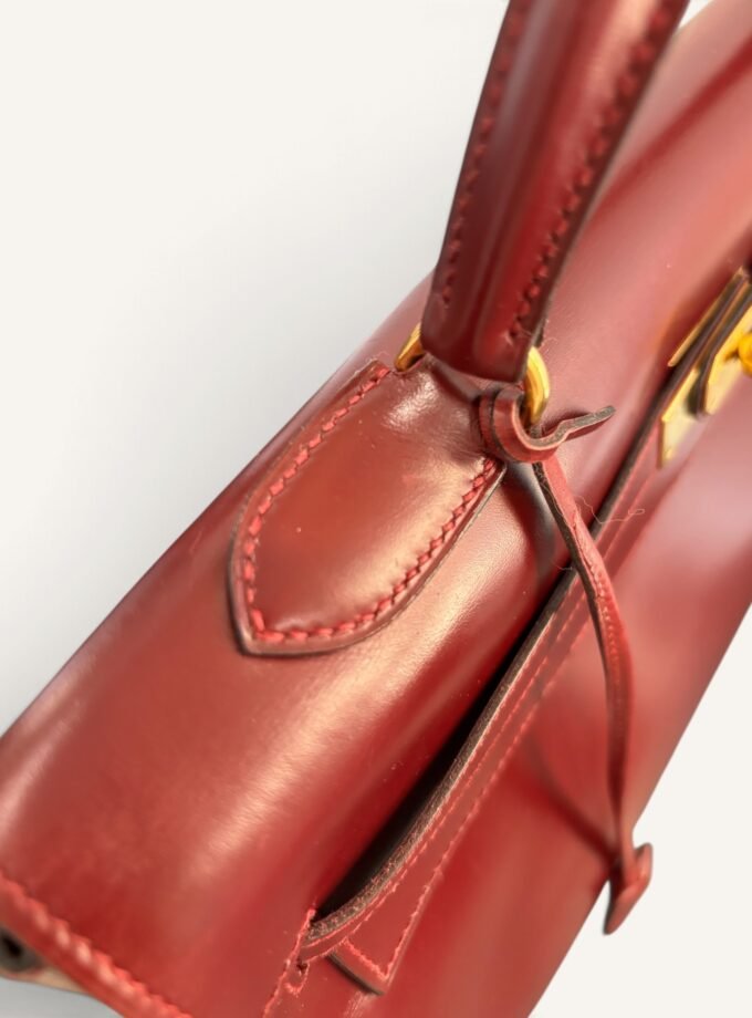 Sac Hermès Kelly 35 Box Rouge H 1981