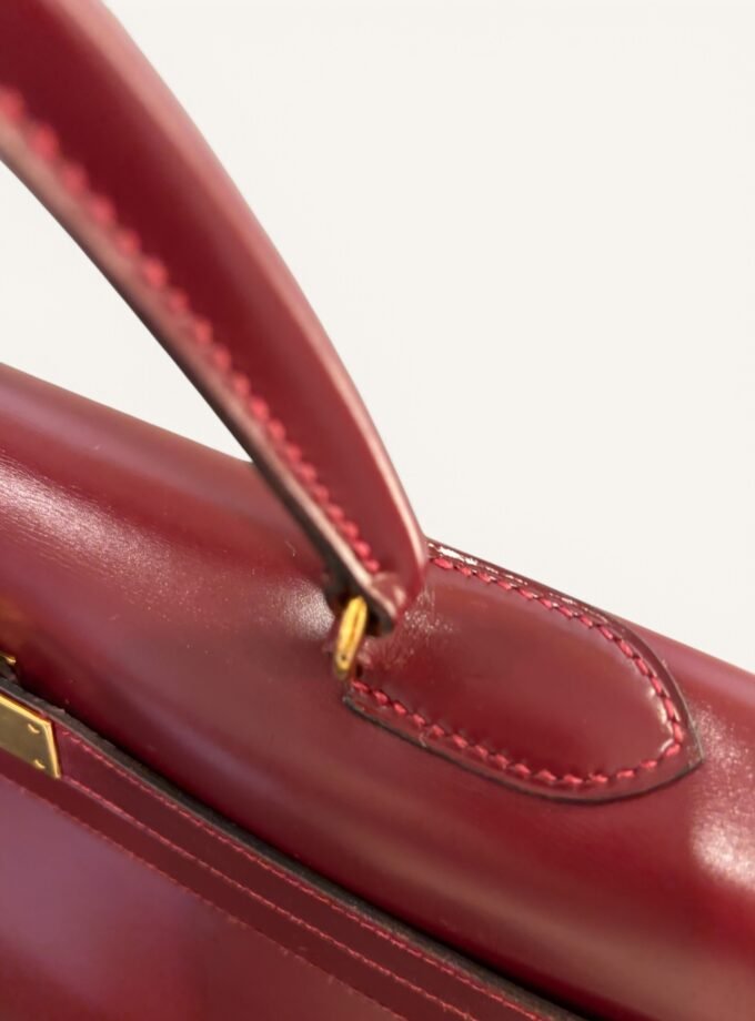 Sac Hermès Kelly 35 Box Rouge H 1981