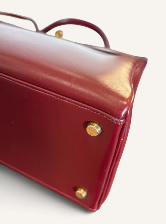 Sac Hermès Kelly 35 Box Rouge H 1981