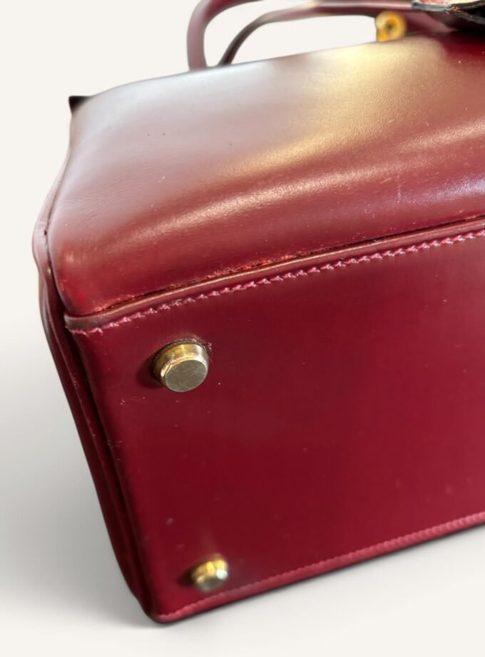 Sac Hermès Kelly 35 Box Rouge H 1981