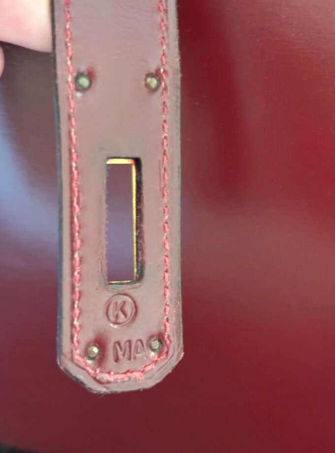Sac Hermès Kelly 35 Box Rouge H 1981