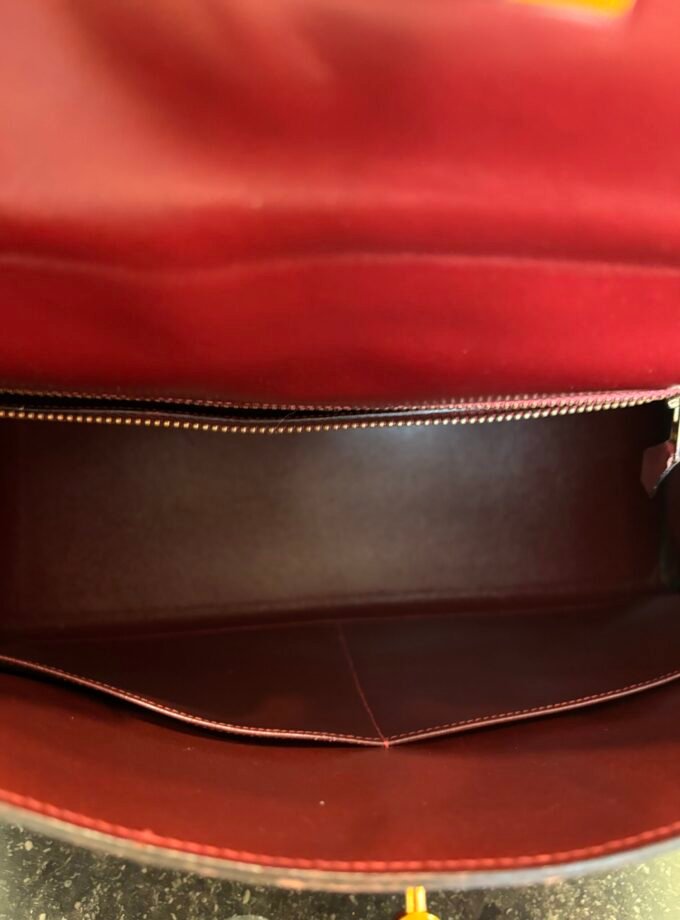 Sac Hermès Kelly 35 Box Rouge H 1981