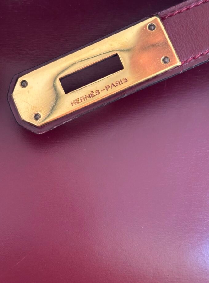 Sac Hermès Kelly 35 Box Rouge H 1981