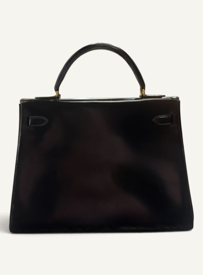 Sac Hermès Kelly 32 box noir 1956